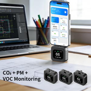 Air Quality Monitor Detector Support <strong>Data</strong> Logging for AQI PM2.5 CO <strong>CO2</strong> HCHO TVOC Temperature &amp; Humidity - Product Image 1