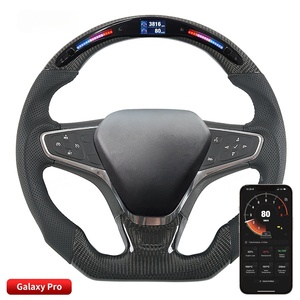 Volant de direction en fibre de carbone véritable avec commande par application LED pour <span class=keywords><strong>Chevrolet</strong></span> Cruze 2016-2019, style sport, vente en gros - Product Image 4