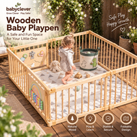 Parc de jeu pliable en bois Montessori pour bébé, taille et couleur personnalisables pour garderie, crèche, centre d'apprentissage précoce