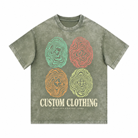 T-shirt homme personnalisé en coton tie-dye 300g, imprimé graphique, style urbain décontracté, coupe décontractée, teinture vintage, OEM ODM, vente en gros