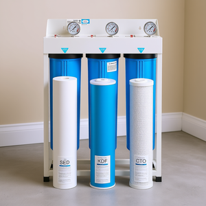 ระบบกรองน้ำทั้งบ้าน 3 ขั้นตอน 4.5 x 20 นิ้ว พร้อมไส้กรองคาร์บอนกัมมันต์ KDF ติดตั้งง่าย - Product Image 2