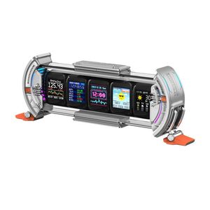 Divoom <span class=keywords><strong>Times</strong></span> Gate: Orologio da Tavolo a Torre con Tubo Luminoso in Metallo, Schermo e Display Personalizzabile, Prodotto di Elettronica di Consumo - Product Image 1