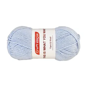 Craft vogue chinese manufacturer multiple colors 100g cotton acrylic blended yarn combed