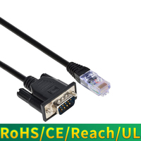 Cable Ethernet VGA Macho a RJ45 8P8C, DB9 RS232 a Cat5/Cat6, Conductor Chapado en Oro, Blindaje Trenzado, CE RoHS, para Uso en Computadoras