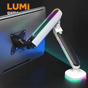 LDT54-C012L Custom RGB Gaming Single Monitor Arm LED Monitor LCD Stand all'ingrosso miglior supporto da tavolo per Monitor per Computer in piedi