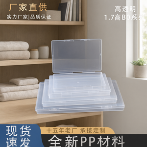 Caja de Almacenamiento Rectangular Transparente con Tapa Abatible de PP, 1.7 cm de Alto, Serie B0, para Empaque y Organización - Product Image 3