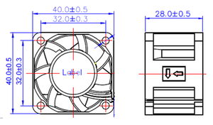 Mini 40x40x28mm DC Brushless <strong>Axial</strong> Flow <strong>Fan</strong> Ball 12V Silent Electric <strong>Motor</strong> for Farm Ventilation Cooling OEM Factory ODM 4028 - Product Image 5
