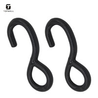 Crochets en S robustes avec revêtement noir pour sangles d'arrimage à cliquet et fixation de cargaison