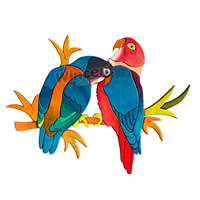 Rompecabezas de Madera de Loro Wincent, Modelo de Pájaro 3D, Manualidad DIY, Decoración de Pared con Intarsia Colorida, Juguete Educativo, Regalo para Niños