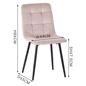 <span class=keywords><strong>Sedia</strong></span> da Pranzo in Velluto <span class=keywords><strong>con</strong></span> <span class=keywords><strong>Gambe</strong></span> in Metallo, Elegante e Moderna, Personalizzabile per Ristoranti e Casa, Set di Lusso <span class=keywords><strong>con</strong></span> Cuscino, Campione Gratuito - Product Image 6