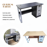 Meuble de bureau moderne et durable pour la maison, le bureau, le personnel administratif et commercial, table de travail avec tiroirs, bureau d'ordinateur, bureau de direction