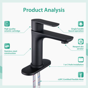 Grifo de Baño Moderno de Acero Inoxidable 304 con una Sola Manija, Diseño Delgado, Grifo para Lavabo, Venta al por Mayor - Product Image 5