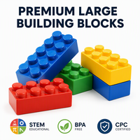 Blocs de construction personnalisés de grande taille pour les tout-petits, étiquette privée OEM, apprentissage STEM, ensemble de jouets d'empilage de grandes briques pour les enfants, jeu créatif