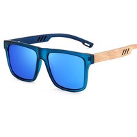 Vente en gros de lunettes design pour hommes, monture en caoutchouc avec logo personnalisé, lunettes de soleil polarisées, lunettes de soleil en bois de bambou avec étui