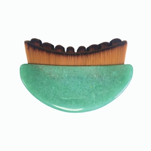 Brosse lymphatique en aventurine verte, outil de drainage lymphatique, outil de beauté - Product Image 2