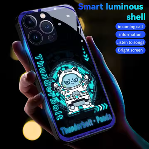 Fundas de Teléfono de Cristal LED Inspiradas en Anime para iPhone 17/ Huawei/ Samsung <span class=keywords><strong>con</strong></span> Efecto Brillante <span class=keywords><strong>y</strong></span> Animación de Llamadas Entrantes, Modelo Incluido - Product Image 6