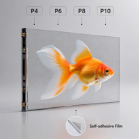 Panel LED Táctil a Todo Color Delgado P4-P8, Película Autoadhesiva para Pantallas de Interiores en Tiendas y Ascensores (Dimensiones Personalizables)