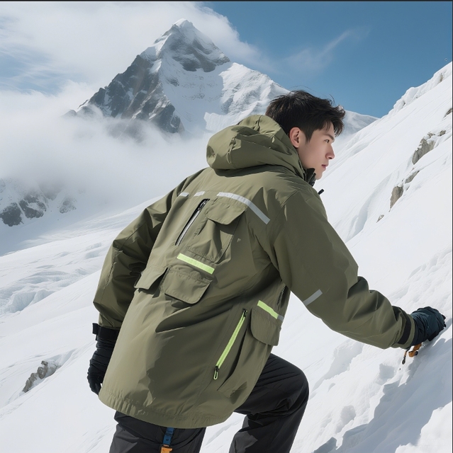 New Outdoor Wind-Proof Waterproof Jacket for Men Breathable Zipper Closure Solid 3XL Spring Autumn Casual Mountaineering Coat