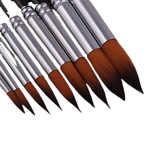 9pcs High Quality Long Handle Watercolor Pen Brush