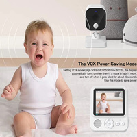 Cámara CCTV Wistino 3MP, Monitor de Bebé Portátil, Batería Recargable de 1500mAh, Video HD, Visión Nocturna, Pantalla de 2.8 Pulgadas, Mini Cámara