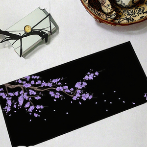 Sakura <span class=keywords><strong>tapis</strong></span> de <span class=keywords><strong>souris</strong></span> de jeu Kawaii violet grand <span class=keywords><strong>tapis</strong></span> de bureau avec conception de fleur de cerisier noir pour les joueurs <span class=keywords><strong>tapis</strong></span> d'ordinateur en Stock - Product Image 2