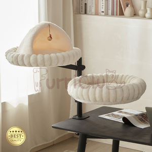 Höhenverstellbar 360 °   Drehbares Katzenbett für Schreibtisch, an Klemmung befestigbares Katzenliegebrett für Zuhause und Büro - Product Image 5