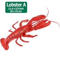 Homard artificiel de 48 cm, imitation de crabe réaliste, avec certification CE, modèle de homard pour cadeau d'enfant, décoration de la maison