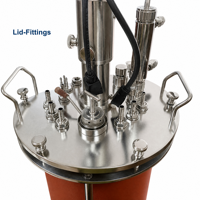 Fermenteur de paillasse à commande parallèle, bioréacteur 1-15L, cuve sous pression en verre borosilicaté de haute qualité, agitateur mécanique contrôlé par PLC
