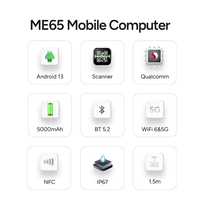 MEFERI ME65 5G Collecteur de date logistique robuste Scanner de codes à barres Android 13 Terminal de poche de 6 pouces Dispositifs d'inventaire pour la logistique