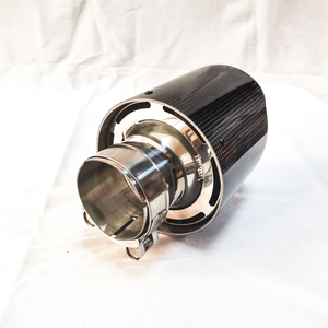 Embout d'échappement de voiture le plus vendu, en acier inoxydable poli à bord droit, noir mat, universel, pour système d'échappement - Product Image 4