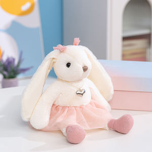 Boneka hewan-pendamping kenyamanan-mainan mewah hewan Ultra lembut 35cm hewan ternak-2 warna Asst. Kelinci dengan rok - Product Image 5