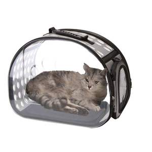 Sac <span class=keywords><strong>de</strong></span> transport pour animaux <span class=keywords><strong>de</strong></span> compagnie Qbellpet respirant, approuvé par les compagnies aériennes, style sac à main, sac à dos avec fermeture éclair, lavable, transporteur <span class=keywords><strong>de</strong></span> chat d'extérieur <span class=keywords><strong>en</strong></span> Oxford et plastique - Product Image 2