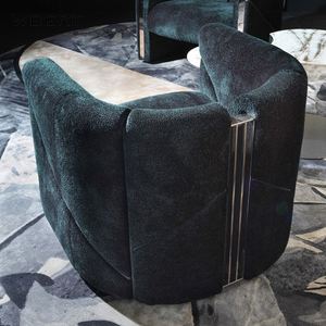 WBERT Italian Luxury Metal Single Armrest Sofa Chair - Visionnaire Design Business <b>Club</b> Hotel Lobby Reception or Dining Leisure - Product Image 6