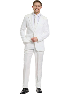 Costume homme en polyester chic à revers pointus, coupe ajustée, grande taille, décontracté élégant, pour marié, mariage, blazer et pantalon - Product Image 1