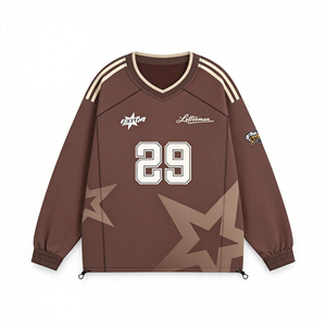 Sudadera Personalizada con Gráficos Tejidos, Resistente al Viento, con Logotipo y Número Impresos, de Alta Calidad, con Cordón Ajustable en el Bajo, para Jóvenes a la Moda - Product Image 3