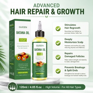 Minyak Batana untuk Rambut, Kulit Kepala & Kulit, Minyak Biji Alami, Minyak Rambut Melembapkan untuk Rambut Kering Meningkatkan Kelembutan & Kilau - Product Image 1