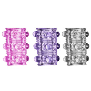 Anillos para el pene de goma con textura de cristal y dientes de lobo, gruesos, retardantes, para hombre, set GZ RTS, pedido mixto a granel - Product Image 2