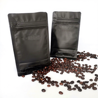 Sacs d'emballage personnalisés en papier kraft 250g 300g à fond plat pour café, thé, sucre, champagne