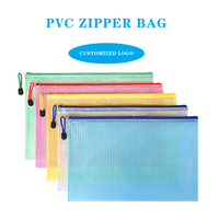 Sac de rangement en PVC transparent A4 grande capacité avec fermeture éclair, idéal pour papeterie et jouets – Vente en gros usine