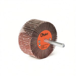 Roue à lamelles abrasive TTAKE 30x15 mm, grain 60, tige de 6 mm, en forme de coupelle, pour ébavurage - Product Image 2