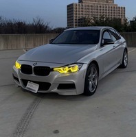 Faros Delanteros LED LIANGTU para BMW Serie 3 F30 F35 F80 2013-2018 V2, Faros Delanteros de Doble Color, Amarillo Blanco, DRL con Cambio de Luz Delantera