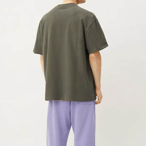 T-shirts de luxe à épaules tombantes, lourds, vierges, streetwear, chemises de créateur, fabrication sur mesure, 100% coton, t-shirt ample pour hommes - Product Image 4