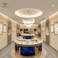 Vitrine de présentation pour bijouterie et horlogerie avec éclairage LED, présentoir en verre pour boutique de bijoux