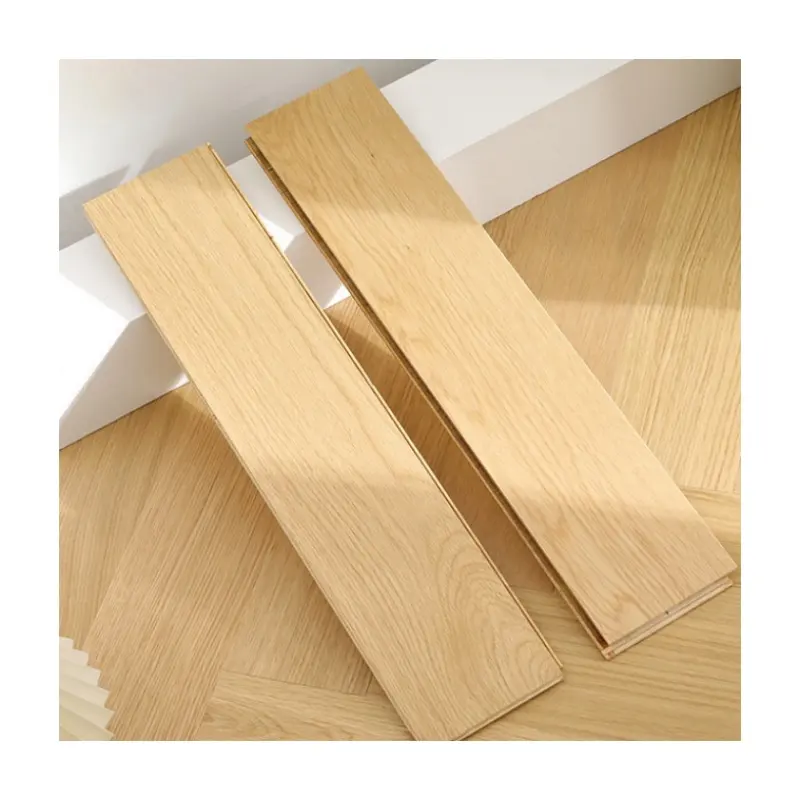 Baldosas de madera de ingeniería de madera dura de roble blanco de lujo para suelos de interior