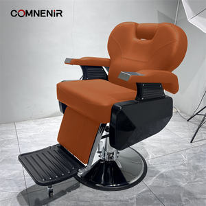 High-End Modern berber koltuğu kuaför fabrika doğrudan Metal kesme sandalye ile basit dönen tasarım atölyesi berber dükkanı - Product Image 1