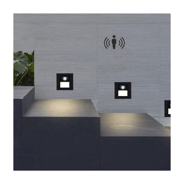 Motion Sensor Indoor Wall Hallway Bedroom Recessed Step Stair Light for Home Hotel Led Staircase Lights