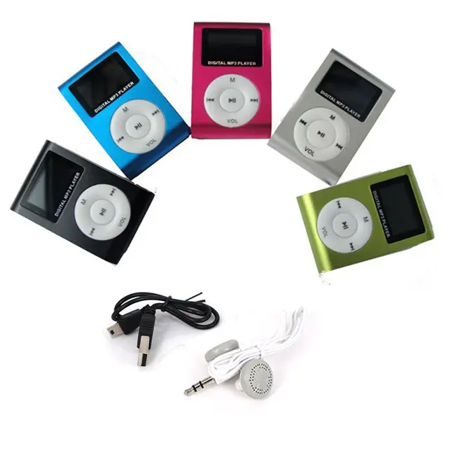 Portable Mini Clip lecteur MP3 écran d'affichage Mp3 lecteur de musique support TF carte avec casque pour téléphone Portable