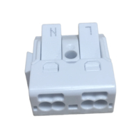 Connecteur de câblage compact à 2 pôles en laiton avec fixation par emboîtement pour installation électrique
