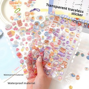 <strong>Childrens</strong> 3D Embossed PVC <strong>Stickers</strong> Cute Girl Cartoon Solid Shape Decorations for Phones and Water Bottles - Product Image 2