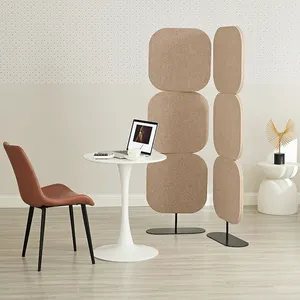 Ofisolution Modern Decorative Sound Absorbing PET Wrapped Space Divider Acoustic Office Partition